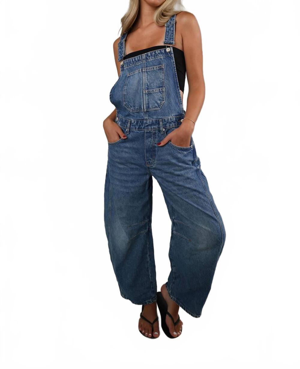 NEW FREE PEOPLE women's good luck overall in ultra light beam